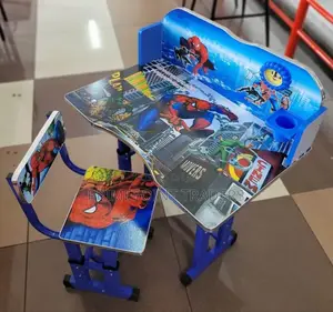 Spider Man Blue Executive Adjustable Kids Study Table Deskl