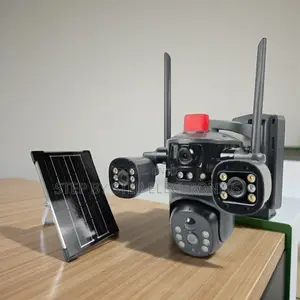 High Quality 4g Solar Camera Multiple Lens With Light Alarm Siren