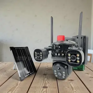 4g Solar Camera With Multiple Lens, Light Alarm Siren and Hd Video