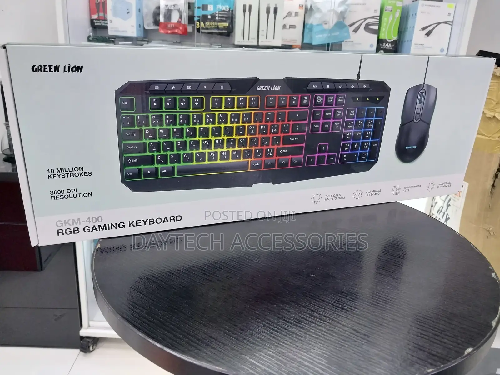 Green Lion Gk-400 RGB Gaming Keyboard + Mouse - Black