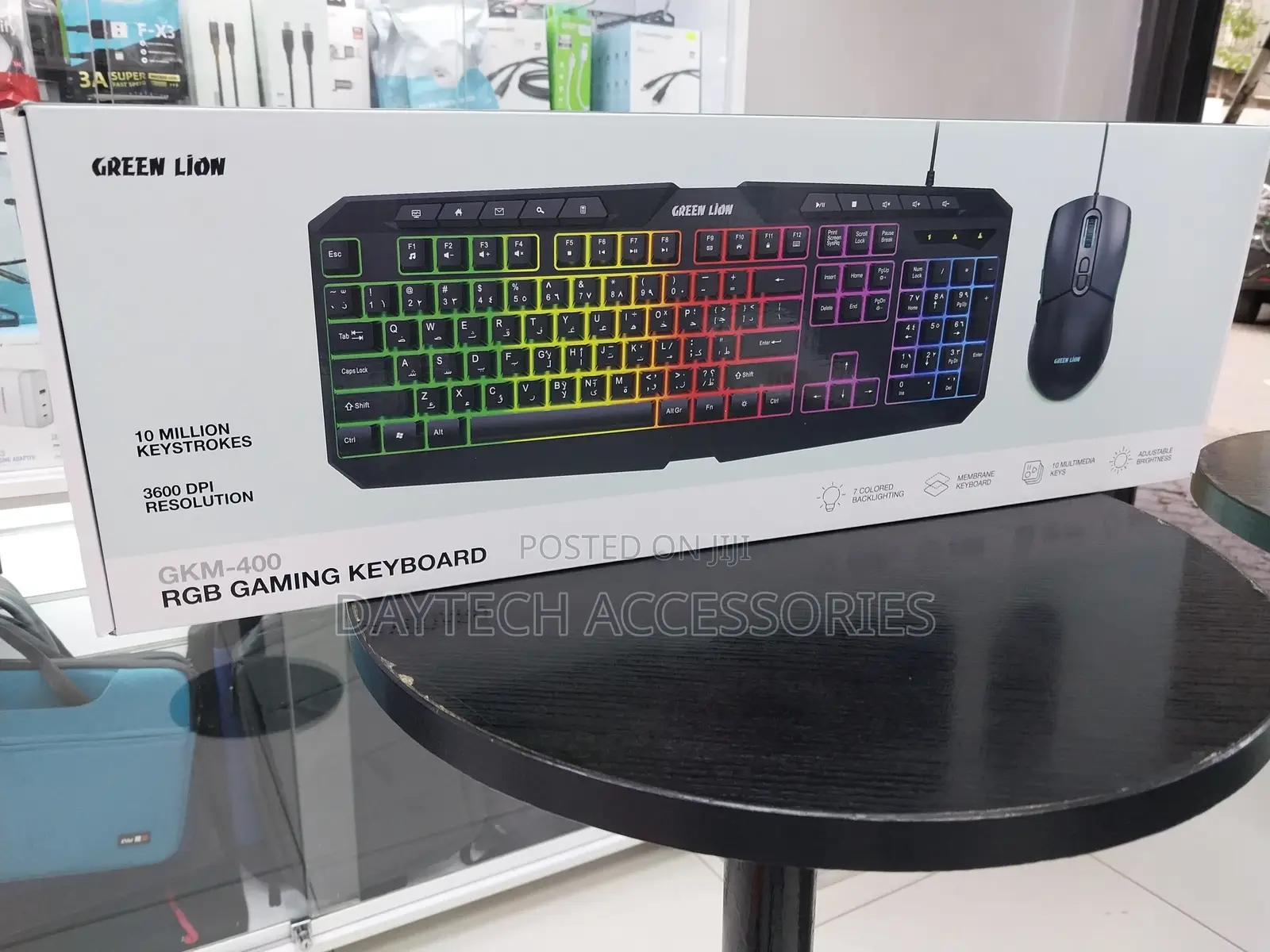 Green Lion Gk-400 RGB Gaming Keyboard + Mouse - Black
