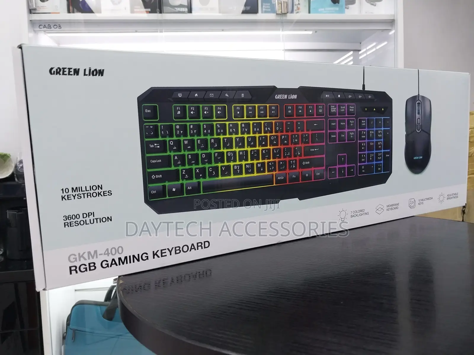 Green Lion Gk-400 RGB Gaming Keyboard + Mouse - Black