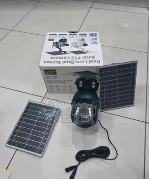 6mp Dual Lens Dome 4g Sim Card 2solar Panel Battery Powered 2 Screen