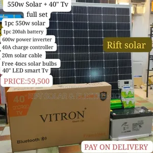 43" Smart Tv 550 Watts Special Full Solar Kit