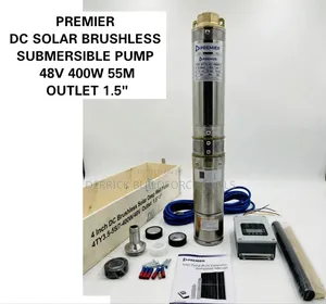 Premier Dc Solar Brushless Submersible Pump 48v 400w 55m