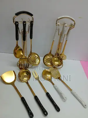 Polished, Sleek, Non-Stick-Safe Design Serving Spoons Set