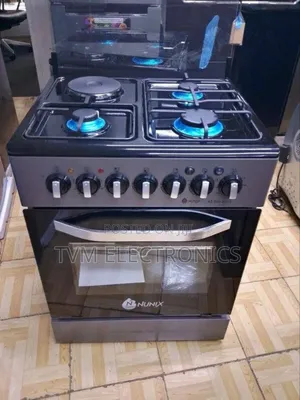 Nunix 3gas + 1electric Cooker With Electric Oven -Silver