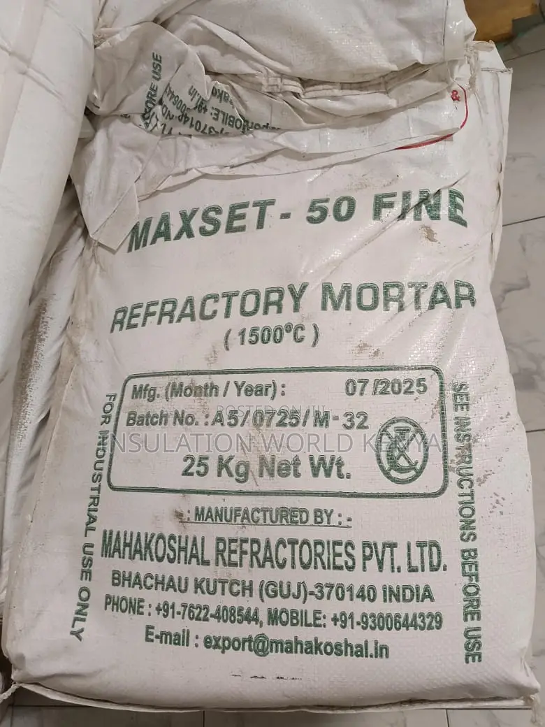 Maxset 50 Fine Refractory Mortar – High-Temp Fire Cement