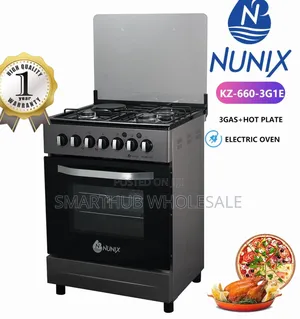 Nunix 60×60 3+1 Freestanding Cooker With Electric Oven