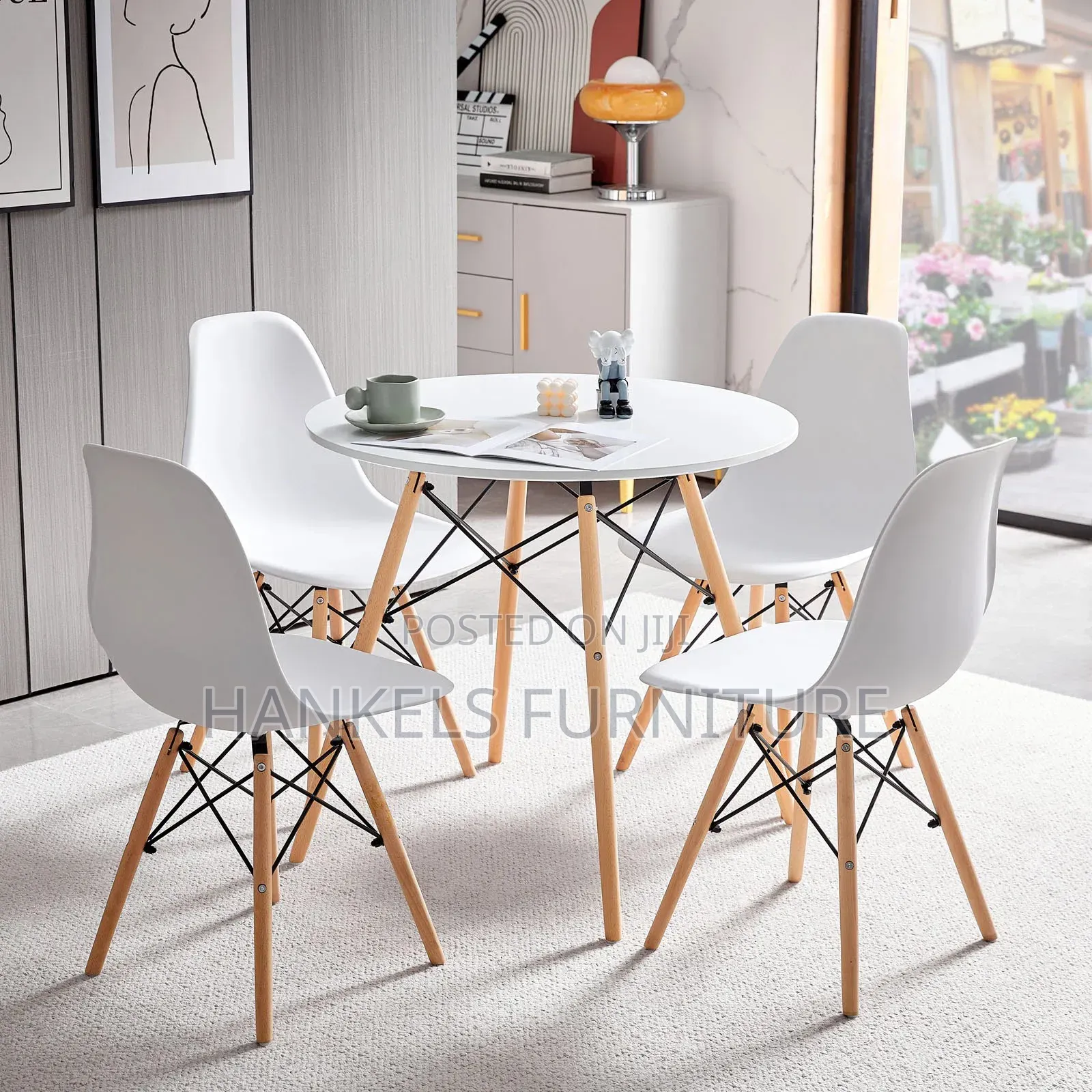 Eames Round Dining Table (White)