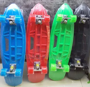 Graphic Fish Shape Skate Board