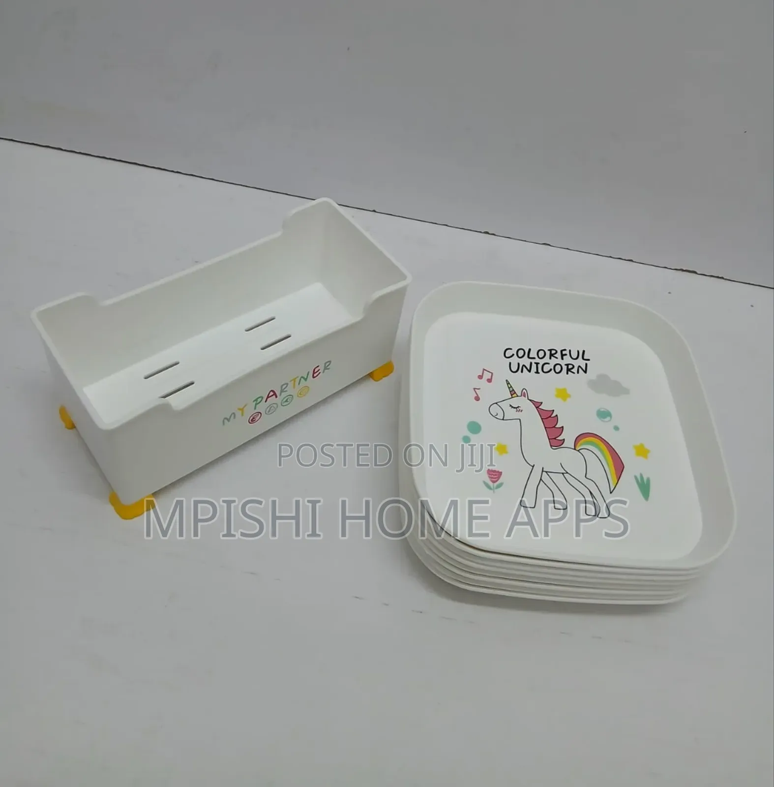 8pcs Meal General Spit Kids Snack Plates With Stand
