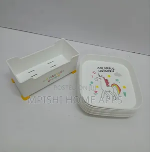 8pcs Meal General Spit Kids Snack Plates With Stand