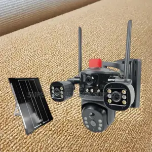 4g Solar Camera With Light Alarm Siren Multiple Lens V380 Pro App