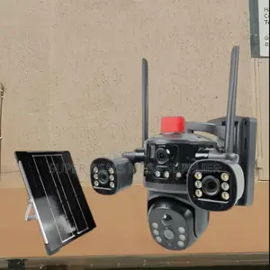 4g Solar Camera Light Alarm Siren Multiple Lens With Clear Vision