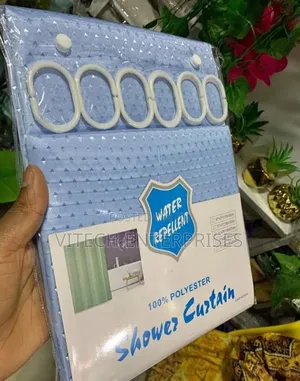 Shower Curtain Stripped Plain