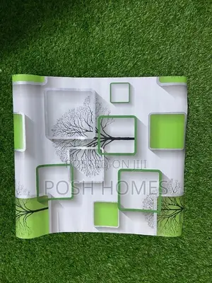 Green Floral 3d Self Adhesive Wallpapers