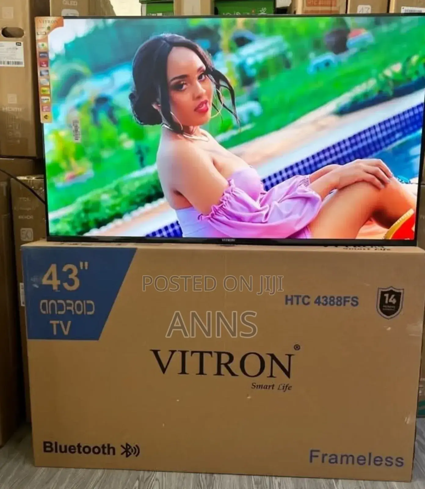 Vitron 43 Inch Frameless Smart Android Tv With Bluetooth *Htc43fs*