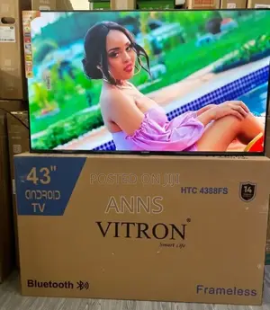 Vitron 43 Inch Frameless Smart Android Tv With Bluetooth *Htc43fs*