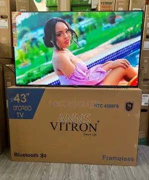 Vitron 43 Inch Frameless Smart Android Tv With Bluetooth *Htc43fs*