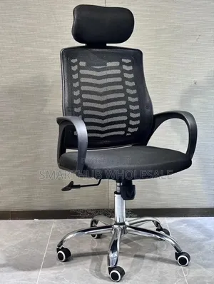 Secretarial Mesh Office Chair With Headrest