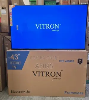 Vitron 43" Inch Frameless Android Tv With Bluetooth *Htc43fs*