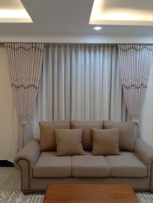 White Grey Curtains for Dinning