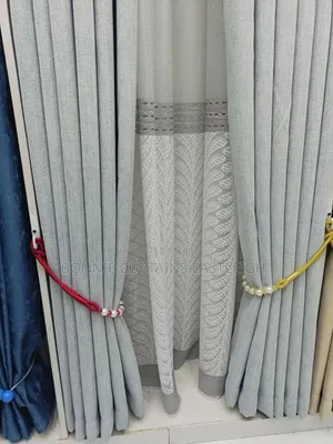 White Grey Curtains for Dinning