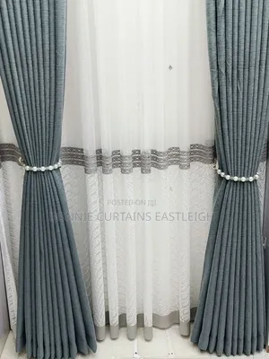 White Grey Curtains for Dinning