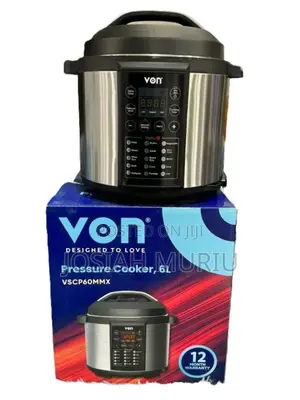 Von 6l Electric Pressure Cooker Programmed Safety Measure Feature