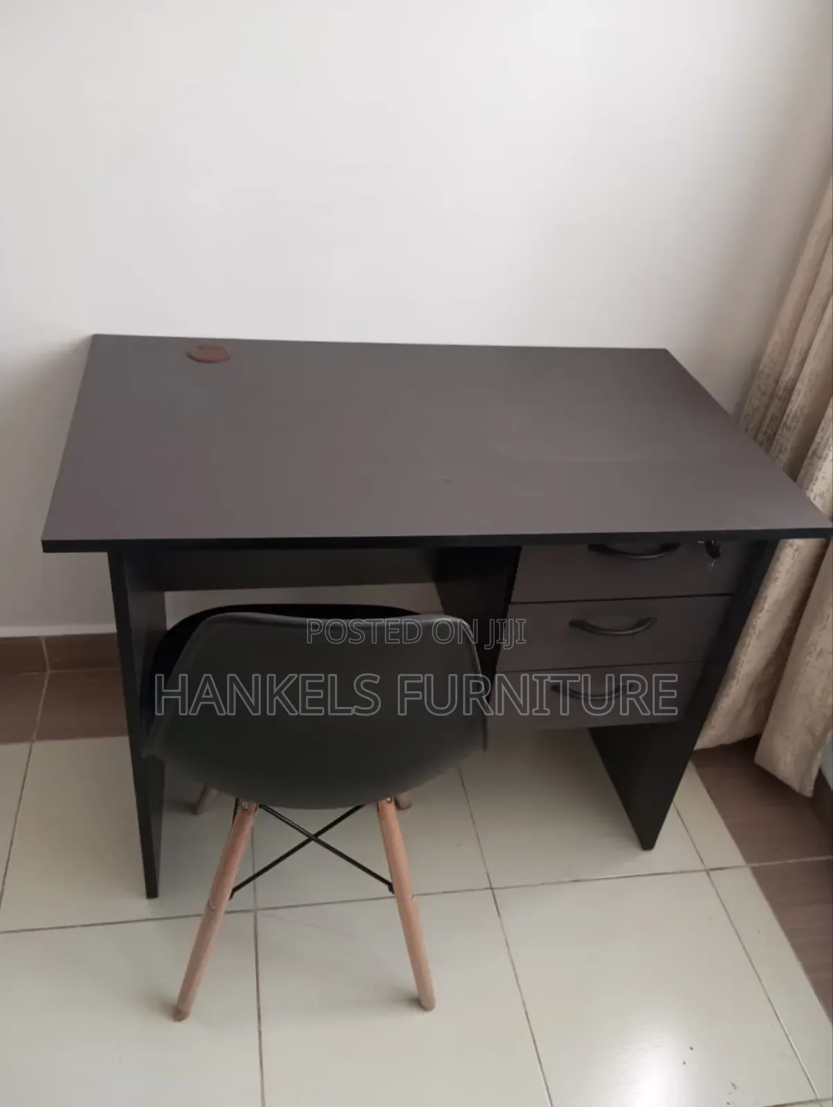 Office Table and Office Chair - Dark