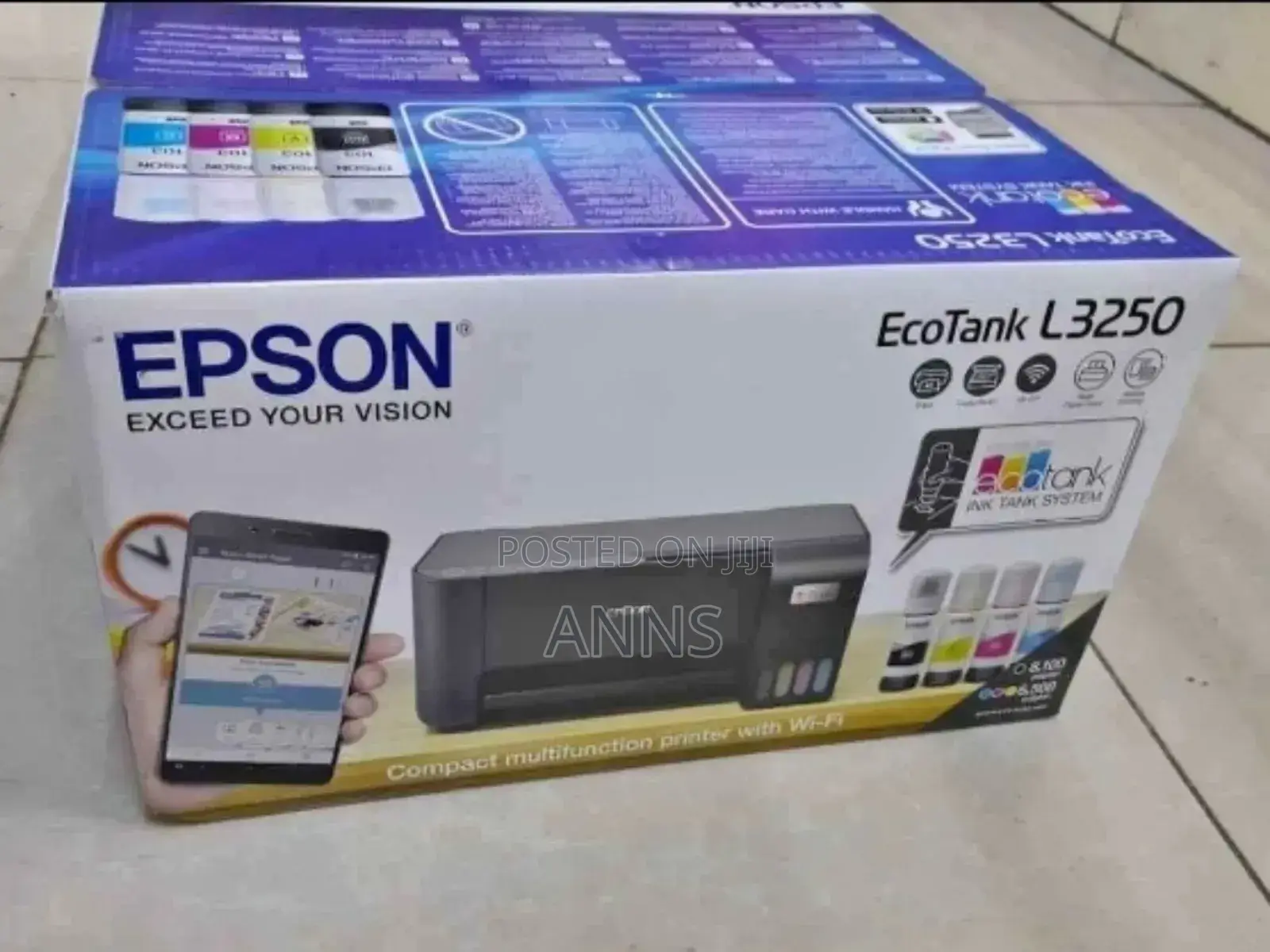 Epson Ecotank L3250 Multifunctional Printer With Wifi Option Ep*