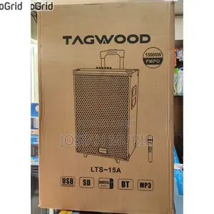 *Tagwood 15" Trolley Speaker With Microphone -15000watts