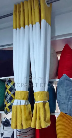 White Blended With Yellow Grace And Texture, Perfectly Blended Curtain