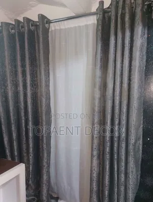 Soft Fabric,Sharper Style Light Grey Window Curtains And White Sheers