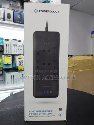 Powerology 6 Ac Multi-Port Power Strip 48w