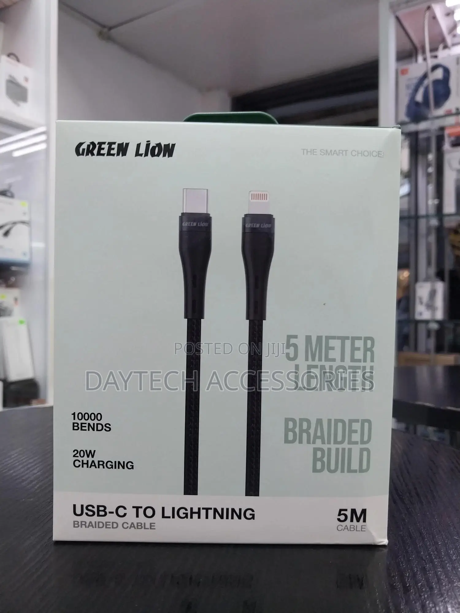 Green Lion Usb-C to Lightning Braided Cable 5m