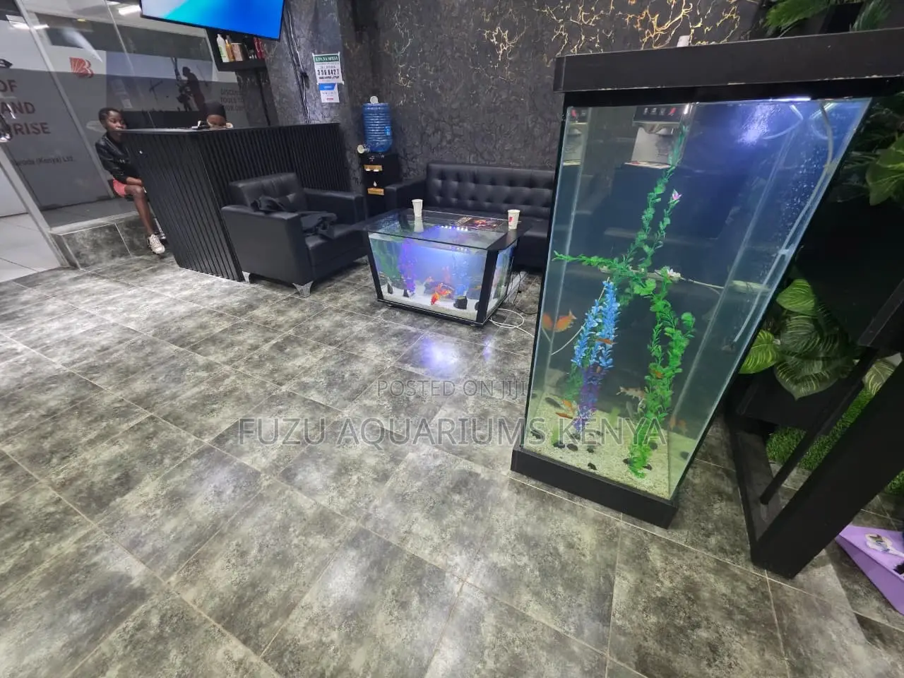 Custom-Look Aquarium Table - Unique Shape