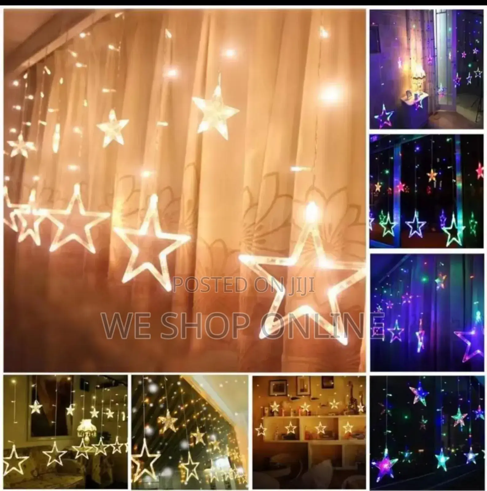 Star Curtain Christmas Decor 1*3m