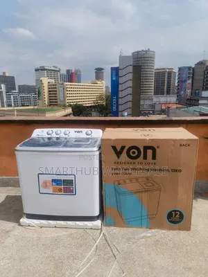 Von 13kgs Twin Tub Washing Machine -White