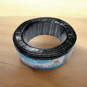 Elvin Flexible Black 1.5mm 90m Roll PVC Coated Wiring Electrical Cable