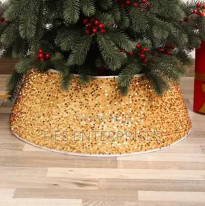 Merry Christmas Tree Skirt Collar Soft Holiday Indoor Decoration