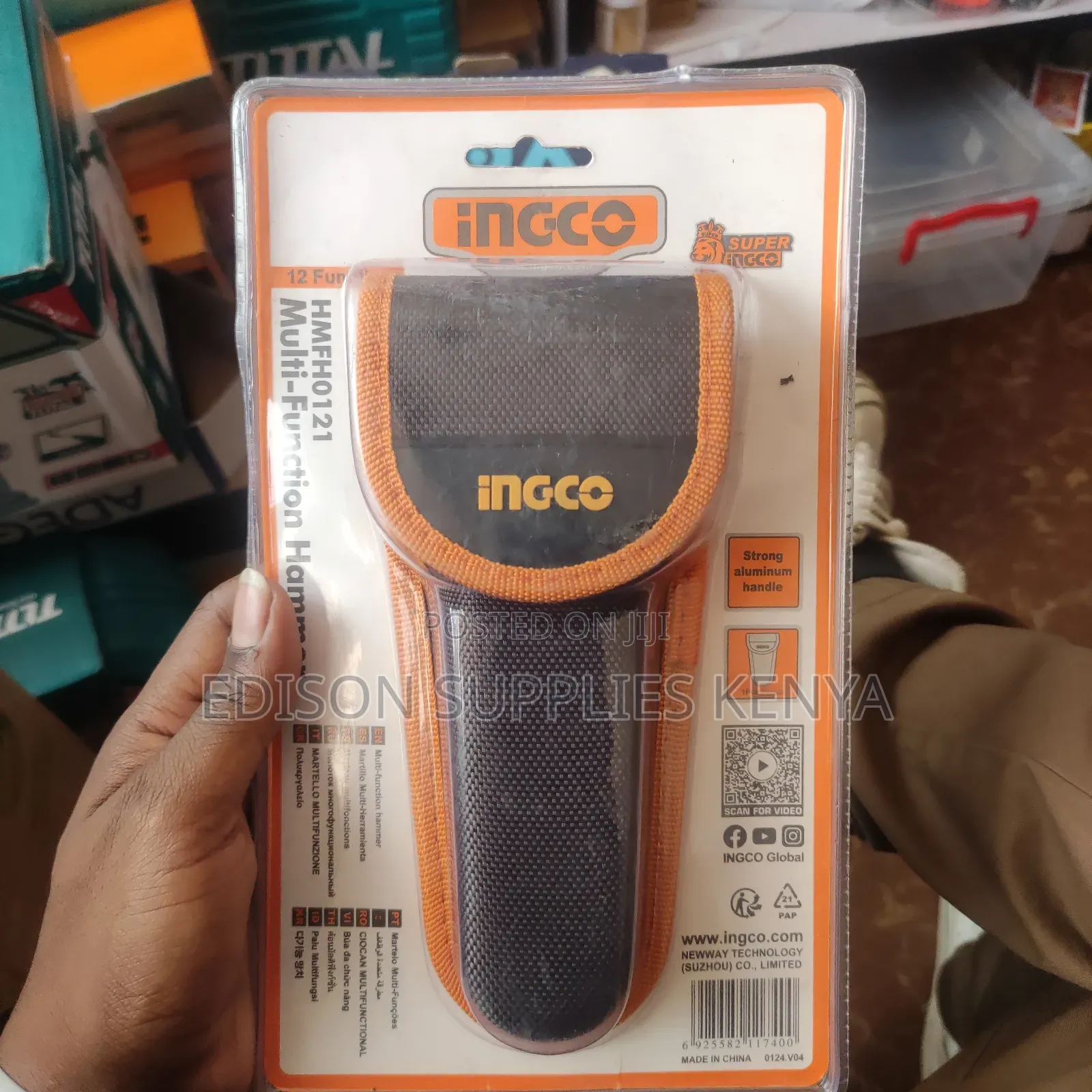 Ingco Multi-Function Hammer Multi Tool Pliers Utility Knife Hex Keys