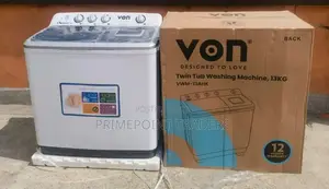 Von 13kgs Twin Tub Washing Machine -White