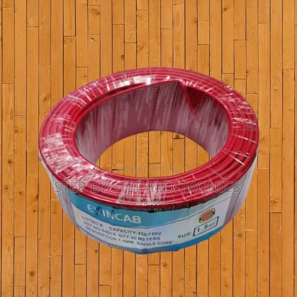 Evin 1.5mm Red PVC Insulated Solid Wire With Long-Lasting Performance