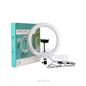 14 Inch Ring Light With 3 Phone Holders and Tripod Stand_di