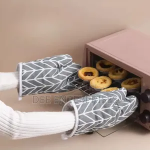 2pcs Cotton Linen Oven Gloves