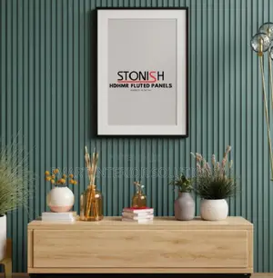 Green Fluted Wall Panel