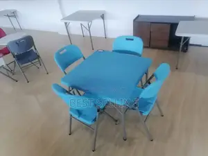 Blue Folderable Table and Chair