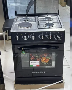 Black 60*60 Globalstar Jet 3+1 Standing Cooker With Electric Oven